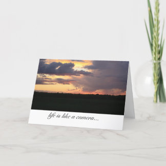 Het leven is als een camera inspirerend kaart