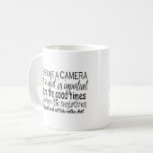 Het leven is als een camera koffiemok (Voorkant links)