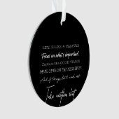 het leven is als een camera ornament (voorkant)