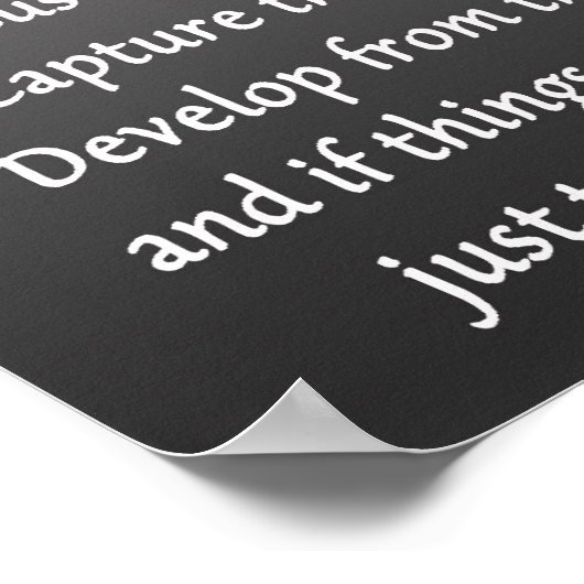 Het leven is als een camera-Poster Poster (Hoek)