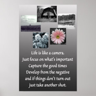 Het leven is als een camera-Poster Poster