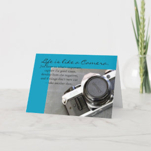 Het leven is als een camera-Wenskaart Kaart