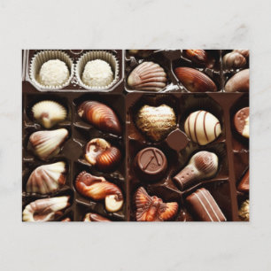 Het leven is als een doos bonbons. briefkaart