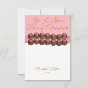 Het Leven Is Als Een Doos Chocolade Notitiekaartje