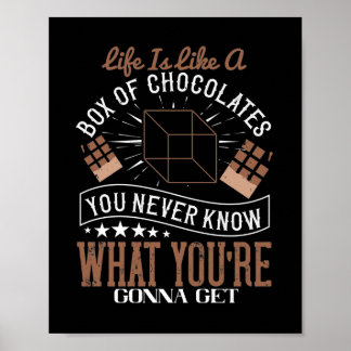 Het leven is als een doos chocolade poster