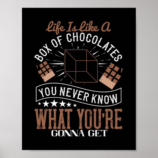Het leven is als een doos chocolade poster (Voorkant)