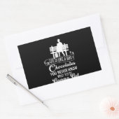 Het leven is als een doos chocolade rechthoekige sticker (Envelop)