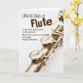 Het leven is als een fluit Wenskaart Kaart (Gele Bloem)