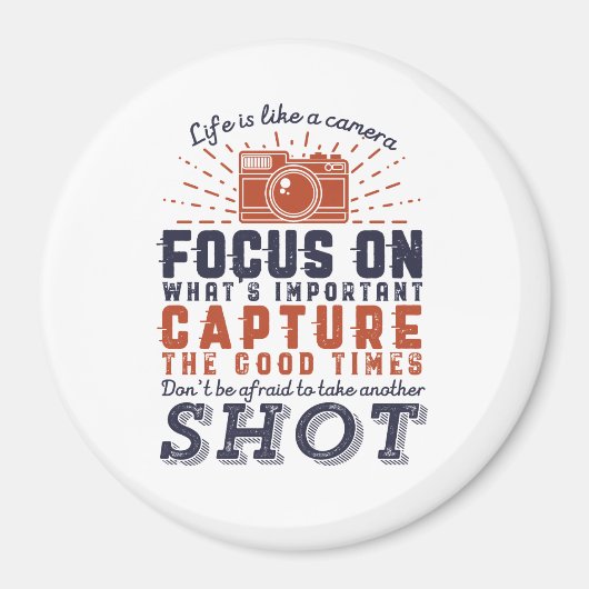 Het leven is als een fotografe prijsopgave voor ca magneet (Voorkant)