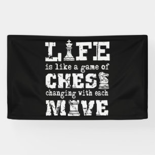 het leven is als een schaakspel dat met elk van de spandoek