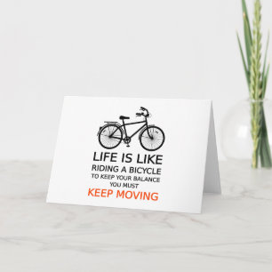 het leven is als fietsen , woordkunst , tekst kaart
