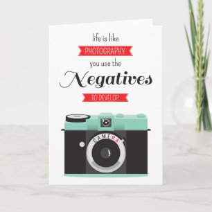 "Het leven is als fotograferen" cameracitaat Kaart