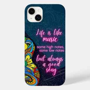 Het leven is als muziek, altijd een goed lied Case-Mate iPhone 14 plus hoesje
