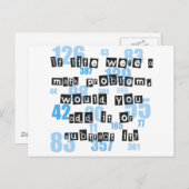 Het leven is als wiskunde briefkaart (Voorkant / Achterkant)