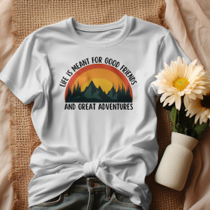 Het leven is bedoeld voor goede vrienden en geweld t-shirt