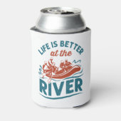 Het leven is beter aan de rivier de White Water Ra Blikjeskoeler (Blikje Achterkant)