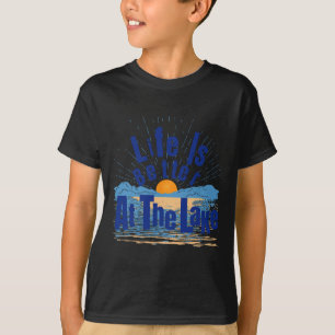 Het Leven Is Beter Aan Het Meerbum Vissen Boot Gif T-shirt