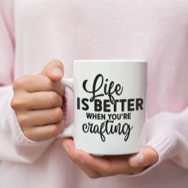 Het leven is beter als je aan het knutselen bent koffiemok