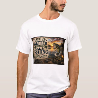 Het Leven Is Beter Als Je Aan Het Vissen Bent – Ba T-shirt