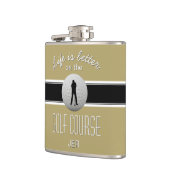 Het leven is beter als je een Golfing Monogram Gol Heupfles (Links)