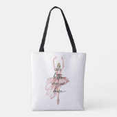 Het leven is beter als je een roze ballerina danst draagtas (Achterkant)