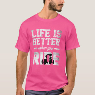 Het leven is beter als je fietst bmx fiets berg t-shirt
