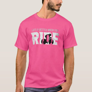 Het leven is beter als je fietst bmx fiets berg t-shirt