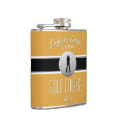 Het leven is beter als je het golfing Monogram gee Heupfles (Rechts)