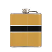 Het leven is beter als je het golfing Monogram gee Heupfles (Achterkant)