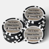 Het leven is beter als je kampt pokerchips (Opstapeling)