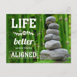 Het leven is beter als je op één lijn zit met Zen  Briefkaart