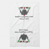 Het leven is beter als oma's koken theedoek (Verticaal)