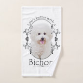 Het leven is beter Bichon Badhanddoek Set Bad Handdoek (Handdoek)