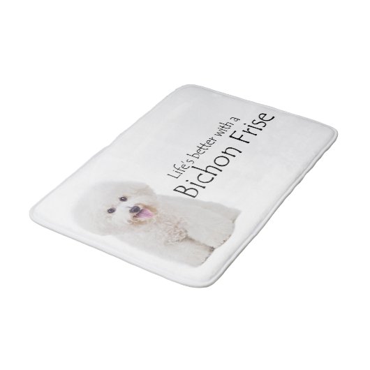 Het leven is beter Bichon Bath Mat (Gekanteld)