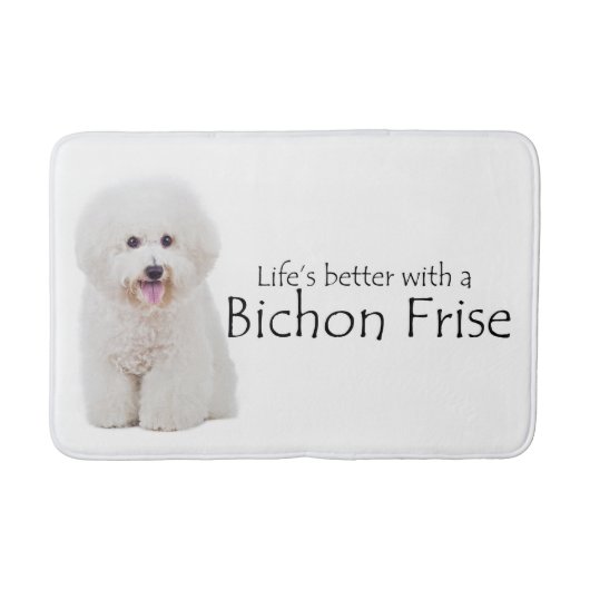 Het leven is beter Bichon Bath Mat (Voorkant)