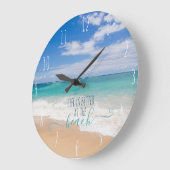 Het leven is beter bij de Beach Large Clock Grote Klok (Hoek)