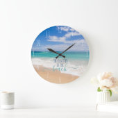 Het leven is beter bij de Beach Large Clock Grote Klok (Huis)