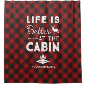 Het leven is beter bij de buffelbekleding van de C Douchegordijn (Voorkant)