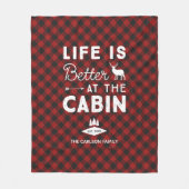 Het leven is beter bij de bufferplaat van de Cabin Fleece Deken (Voorkant)