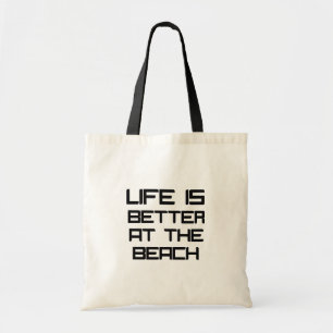 Het leven is beter bij de strand Canvas tas