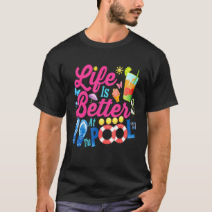 Het leven is beter bij de zomervakantie in het poo t-shirt