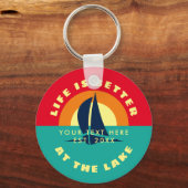 Het leven is beter bij de zomerzonsondergang van d sleutelhanger (Voorkant)