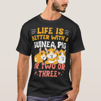 Het leven is beter bij Guineas Wheek Cavy Lover Ki T-shirt