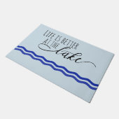 Het leven is beter bij het meer deurmat vakantie (Schuin)