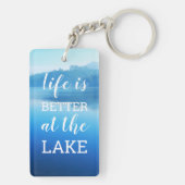 "Het leven is beter bij het meer" Lake House Sleutelhanger (achterkant)