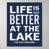 Het leven is beter bij het meer Persoonlijke Druk Poster (Voorkant)