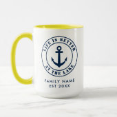 Het leven is beter bij het nautische ankerpunt van mok (Links)