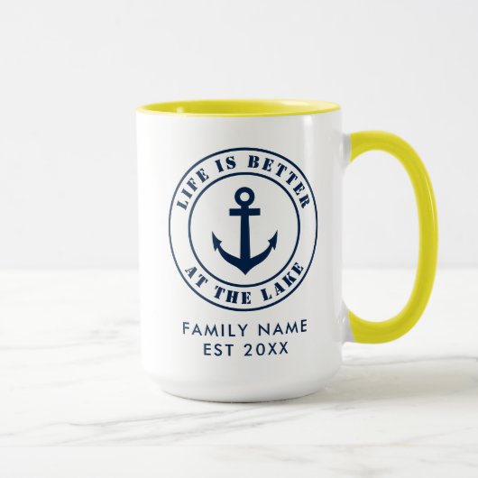 Het leven is beter bij het nautische ankerpunt van mok (Rechts)