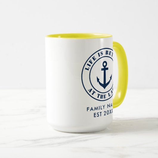 Het leven is beter bij het nautische ankerpunt van mok (Voorkant rechts)