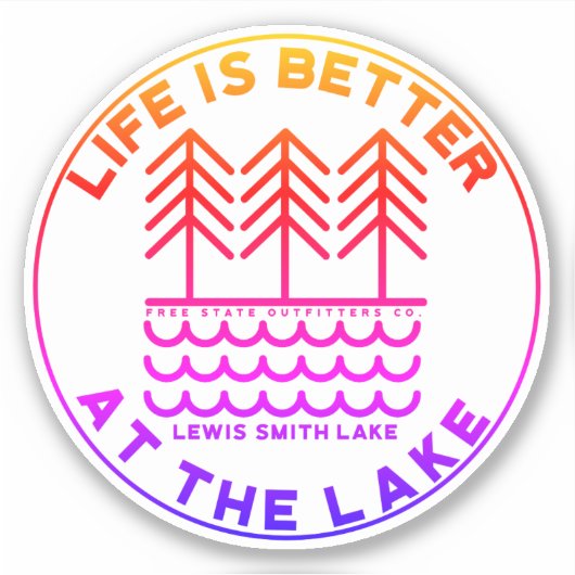 Het leven is beter bij het Smith Lake Sticker Deca (Voorkant)